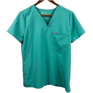 FIGS Women’s Technical Collection Catarina One-Pocket Scrub Top Small Green